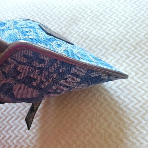 Coach Poppy Wordblock Denim Card Case/Wristlet - Picture 10 of 14